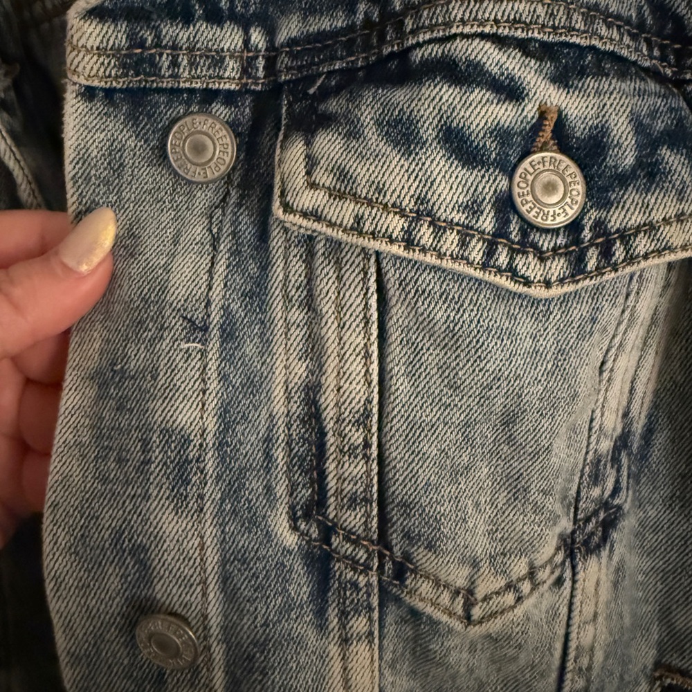 Free people Denim Blue Women's Jacket - Picture 2 of 4